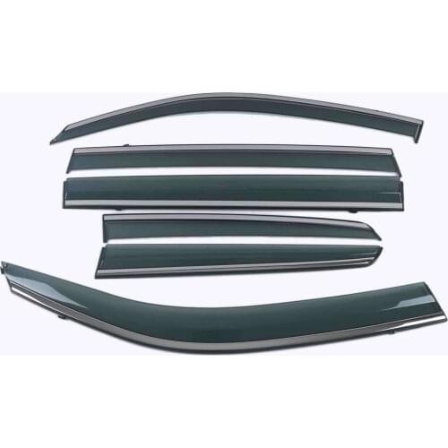 Car Styling 4 Pieces Rain Guards Side Window Visor Cover Trim For Toyota Land Cruiser 2008-2018 J200