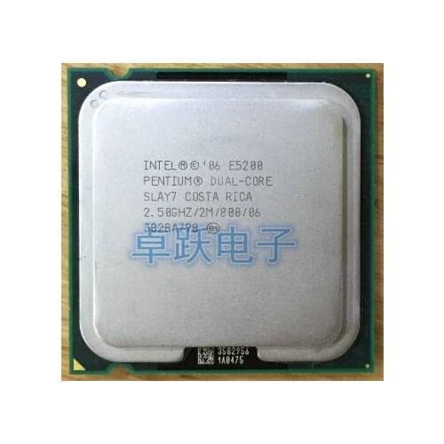 Free shipping E5200 Original Intel Pentium Desktop Processor Dual Core 2.5GHz 2M 800 MHz Socket 775 scrattered piece cpu