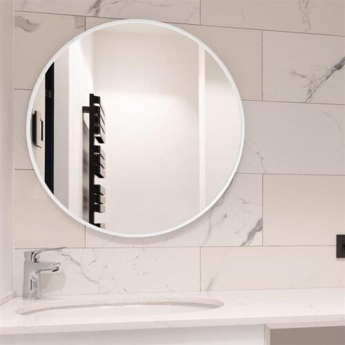Bathroom Decorative Mirror Exquisite Metal Frame Makeup Mirror Bathroom Hanging Mirror Home Round Vintage Mirror