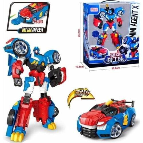 2021 New MiniForce Transformation Updated Version Action Figure Toys Agent Toys X Volt Semey Air Force Toys For Boys Gifts Blue