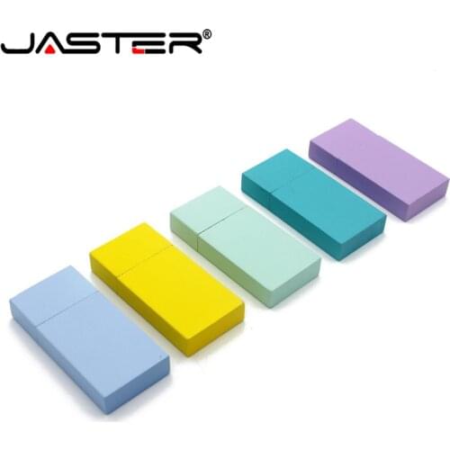 JASTER (over10 PCS free LOGO)Wooden USB Flash Drive Pendrive maple Memory Stick pen drive 64GB 16GB 32GB LOGO customer 5 colors