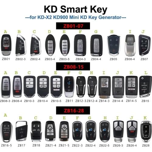 KEYECU Smart remote ZB01 ZB02 ZB03 ZB04 ZB06 ZB08 ZB10-3 ZB15 ZB16-5 ZB17 ZB22-5 ZB21-5 ZB26 ZB28 KD Smart Key Remote for KD-X2