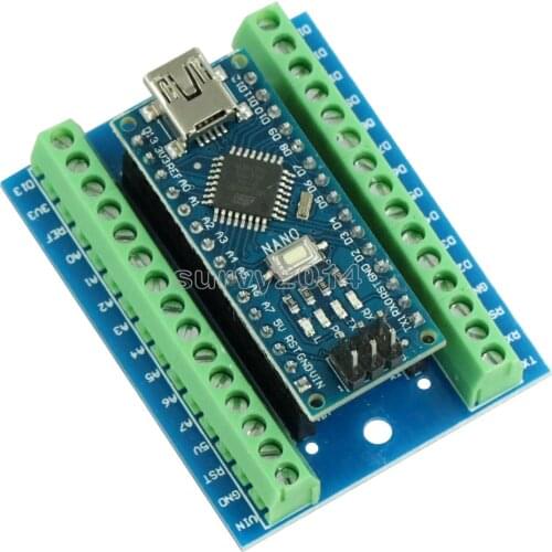 NANO V3.0 Controller Terminal Adapter Expansion Board NANO IO Shield Simple Extension Plate For Arduino AVR ATMEGA328P