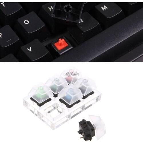 Mechanical Keyboard Clear Keycaps 6 Key Caps Swit6X Tester Kit For Cherry MX Z09 Drop ship