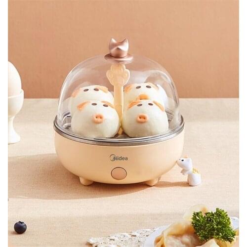 220V 1 Layer Mini Electric Egg Steamer Multi Cooker Steamed Egg Custard Steaming Pot Breakfast Maker Tool