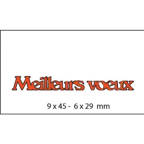 New French Best wishes Metal Cutting Dies Stencils Letters 2019 for DIY Scrapbooking Decorative Embossing Paper Card Crafts