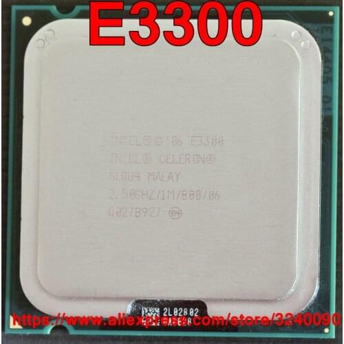 Original Intel CPU Celeron E3300 Processor 2.50GHz/1M/800MHz Dual-Core Socket 775 free shipping speedy ship out