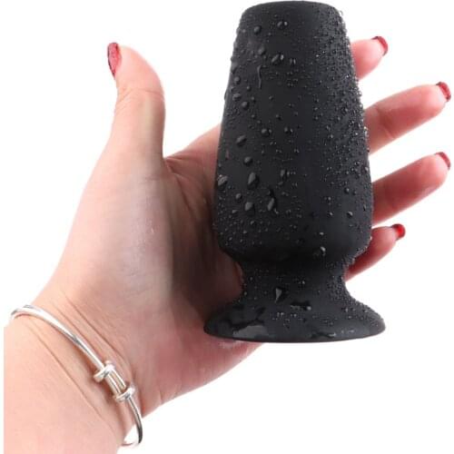 Hollow Huge Butt Plug With Sucker Silicone Soft Anal Plug Speculum Anus Heavy Prostate Massager Anal Sex Toys for Women Men