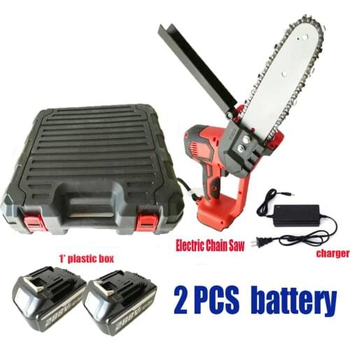 Portable 8 Inch Electric Pruning Saw Mini Electric Chain Saw Wood Spliting Chainsaw One-handed Woodworking Tool