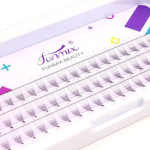 Professional 0.07 C Curl Faux Mink Eyelashes 5D Pre-made Lashes Fans Natural Long Individual Eyelash Extensions