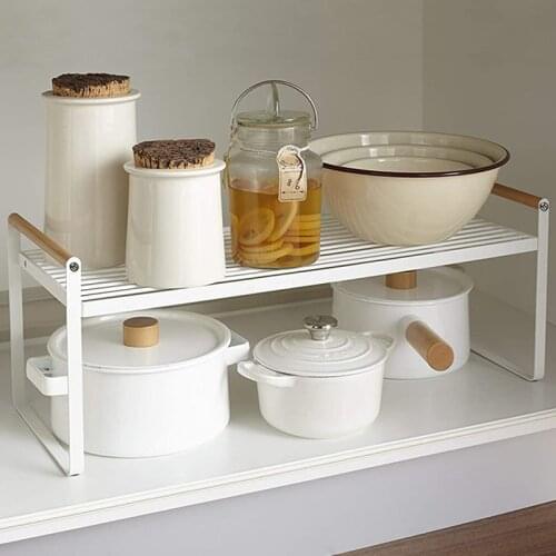 Removable Kitchen Countertop Dishes Seasoning Shelf Cabinets Layered Storage Rack Household Sink Organizer