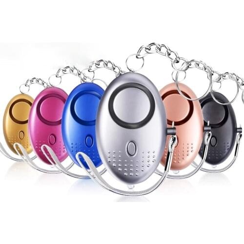 Security Sound Personal Alarm with Key Chain LED Light, Emergency Security Alarm Suitable for Women Men Children the Elderly