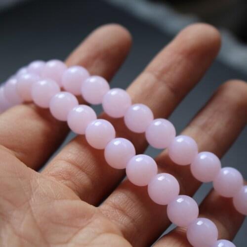 48pcs/Lot 8mm Glass beads Round Simply Pink color for jewelry making