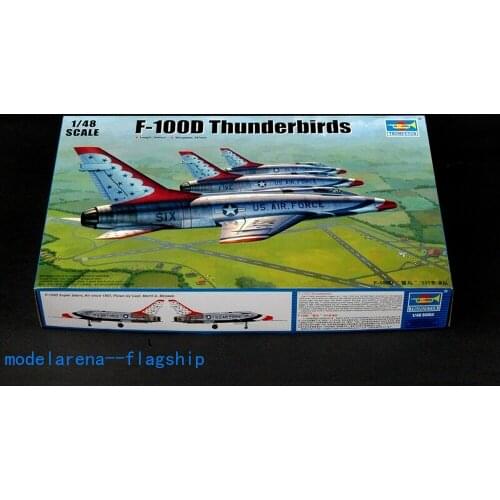Trumpeter 02822 1/48 F-100D in Thunderbirds livery Plastic Model Building Kit