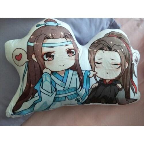 Grandmaster of Demonic Cultivation Cute Double Printed Pillow Stuffed Doll Plush Toy Figure Wei Wuxian Lan Wangji BL Modaozushi