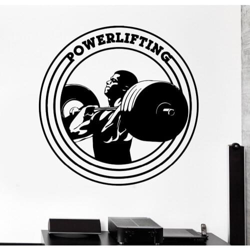 High Quality Wall Stickers Sports Powerlifing Bodybuilding Vinyl Decals Home Sticker Living Room Decor KW-187