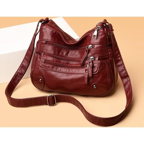 High Quality PU Leather Crossbody Bags Women Shoulder Messenger Bag Luxury Brand Multi-pocket Handbag Purse Lady Bolsas Feminina
