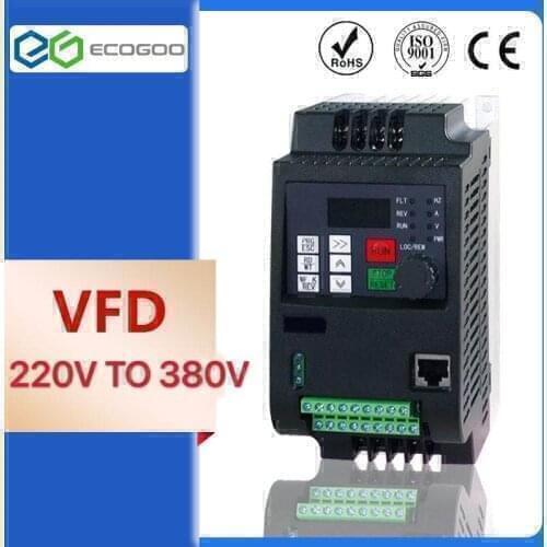 WK310 Inverter 2.2KW 1P-220V in and Output Real 3P-380V out household electric input and Three-phase 380V output VFD