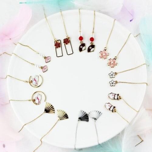 DoreenBeads Fashion Hot Ethnic Drop Earrings Japanese Cherry Blossom Pendant Trendy Jewelry For Women Earrings Charms,1 Pair