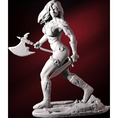 1/24 75mm 1/18 100mm Resin Model Kits Beauty Kills Beast Unpainted No Color RW-101