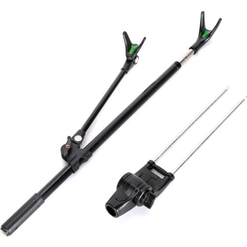 1Pc Fishing Rod Holder Ground Insert Telescopic Y-Shape Rod Bracket Support Stand Fishing Tool Foldable Angler Gadget For Pole