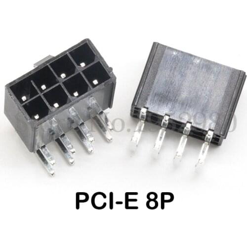 20PCS 4.2mm Connector PC Computer Graphics Card PCI-E GPU 8Pin 5557 Curved Needle Female Socket