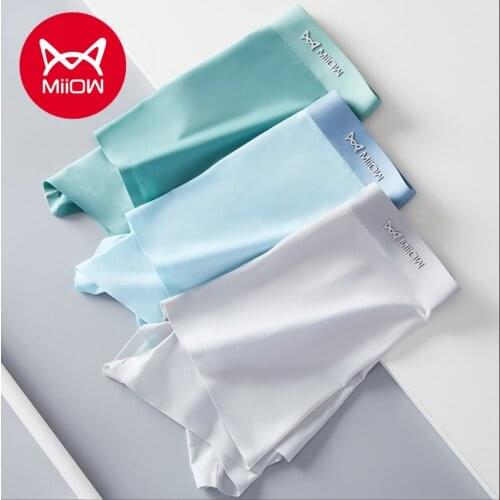 Miow Graphene Antibacterial Mens Underwear Mens Boxers Ice Mens Adult Traceless Summer Mens Boxers