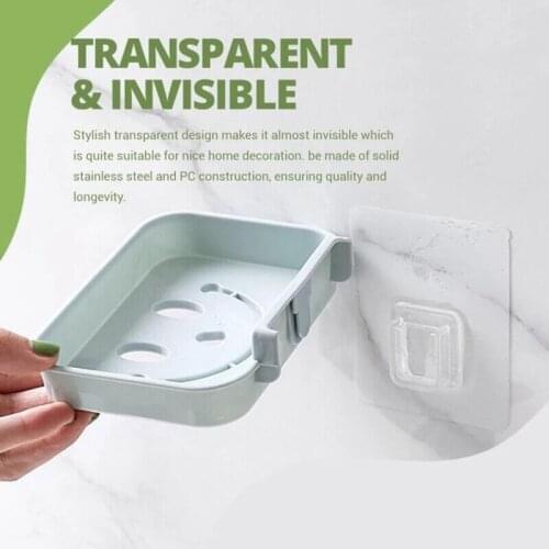 Punch-free Double-sided Stickers Seamless Hooks With Large Weight Bearing Transparent Suction Cup Hooks Double-sided Non-slip