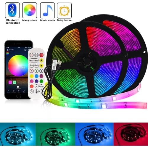 Bluetooth USB LED Strip Light 5050 30Leds DC5V RGB Flexible LED Ribbon Tape LED Rope Waterproof TV Backlight Bedroom Decoration