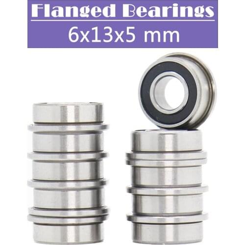 F686-2RS Bearing 6x13x5mm 10PCS ABEC-1 Miniature Flanged F686RS Ball Bearings RF-1360DD