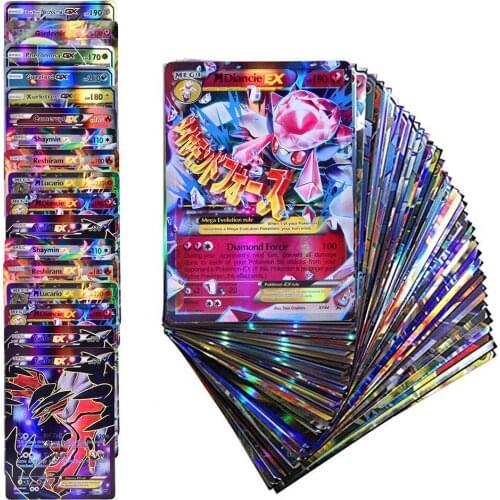 French Spanish Version Pokemon Card 100V GX EX Vmax Best Selling Game Battle Favorites Cards Tag Team Shining TOMY Puzzle Card