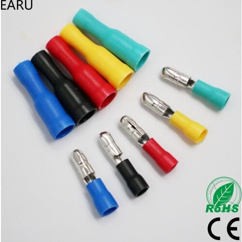 Female and Male Insulated Electric Connector Crimp Bullet terminal for 22~16 AWG Audio Wiring