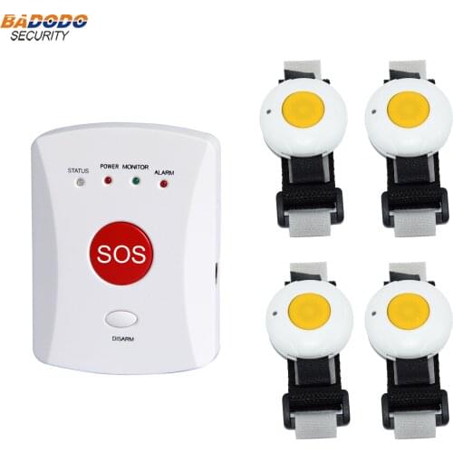 GSM SMS Home Alarm System SOS Elderly emergency Care Alarm with sos Panic buttons
