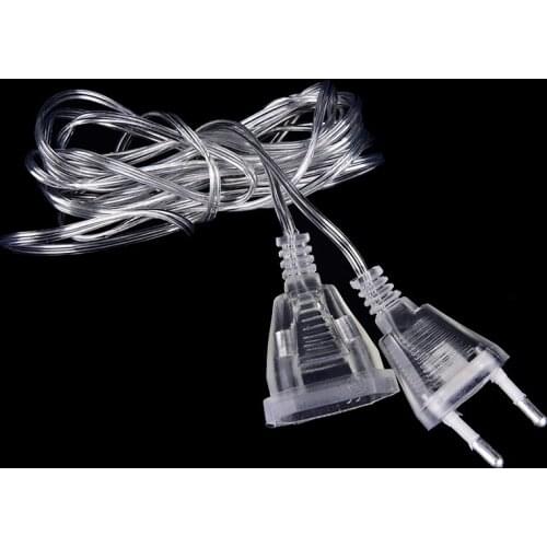 New 3m Plug Extender Wire Extension Cable EU/US Plug For LED String Light Christmas Wedding Party Home Decoration