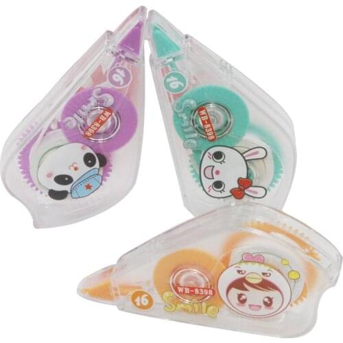 8398 3PCS/CARD White Out Corrector Correction Tape Promotional Gift Stationery School Office Supply