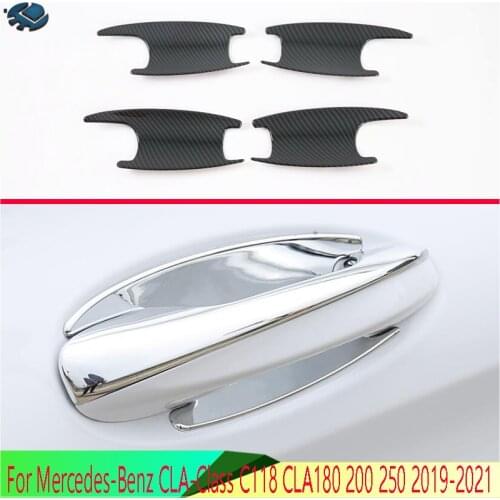 For Mercedes-Benz CLA-Class C118 CLA180 200 250 2019-2021 ABS Door Handle Bowl Cover Cup Cavity Trim