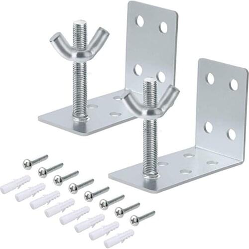 Roman Shade L Bracket and wingnut 2 Pack for Roman (or Other) Shades Ceiling or Wall Mount