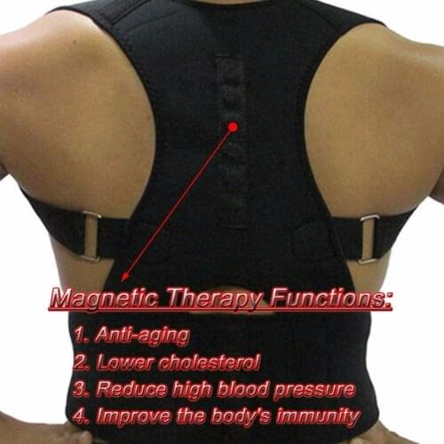 Magnetic Therapy Adjustable Double Pull Posture Back Lumbar Support Belt Corrector Brace Shoulder Corset Lower Support Belt