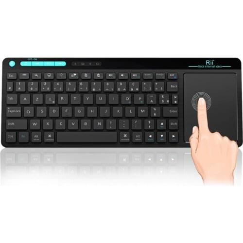 100% Original Rii K18 Mini French Keyboard With Large Size Touchpad For PC,Google Smart TV,HTPC IPTV,Android Box
