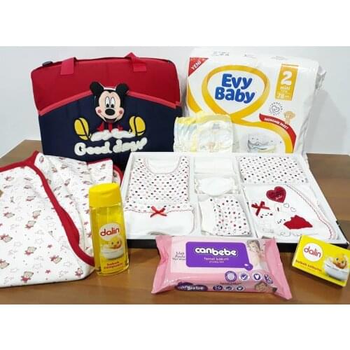 Red Mother of the Baby the Birth Preparation Hospital Bag Set