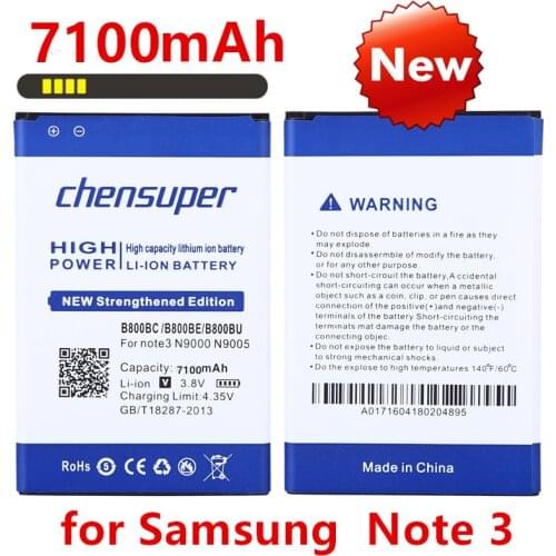 NEW 7100mAh B800BC B800BU/E Battery for Samsung Galaxy Note 3 III note3 N9000 N9005 N900A N900 N9002 N9008 N9009 N9006 N9008