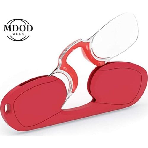 2021 Clip-nose Reading Glasses Portable Reading Mirror Compact No Mirror Leg Glasses Purse Glasses Retro Gafas De Lectura