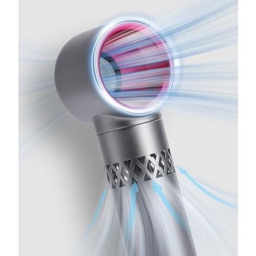 Portable Bladeless Fan Mini Handheld Air Conditioning Blower Cordless USB Charging Mini Cooler No Leaf Handy Fan Home Office