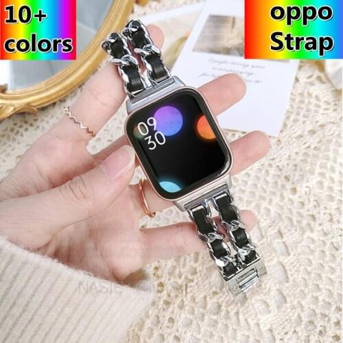 10 Colors New Strap For Oppo Watch Band 41mm 46mm Stainless Steel Luxury Bracelet for Samsung Galaxy Watch 46mm 42mm Strap