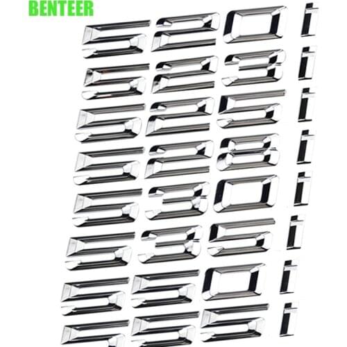 ABS Silver Car Rear Emblem Sticker For Bmw 5 Series F10 E60 520i 523i 525i 528i 530i 535i 550i