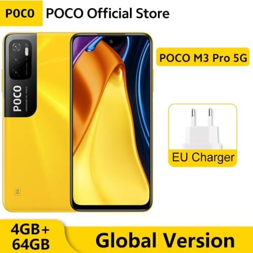 POCO M3 Pro 5G Dimensity 700 Octa Core 4GB RAM 64GB ROM NFC Smartphone Global Version 90Hz 6.5” FHD+ DotDisplay 5000mAh