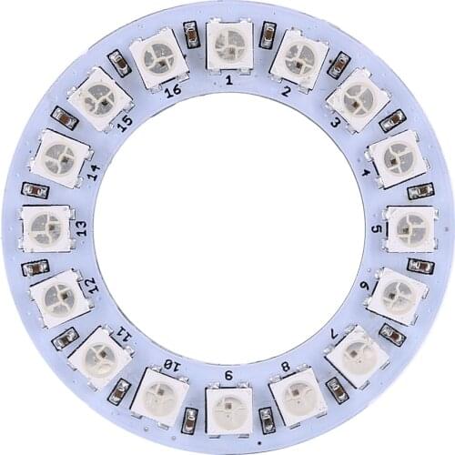 OPEN-SMART Neo Pixel WS2812 5050 Full-color RGB LED Lamp Round Panel 16-Bit 5V Cascadable Rainbow LED module for Arduino