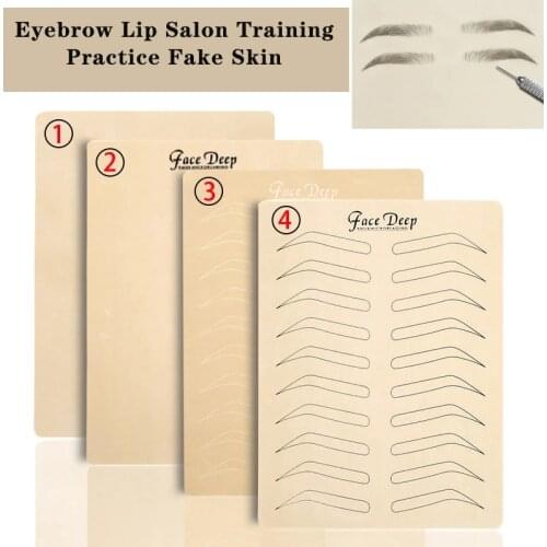 2pcs Tattoo Supplie Eyebrow Lip Salon Training Practice Fake Skin Microblading Latex Tattoo Skin Permanent Makeup for Fresh Man
