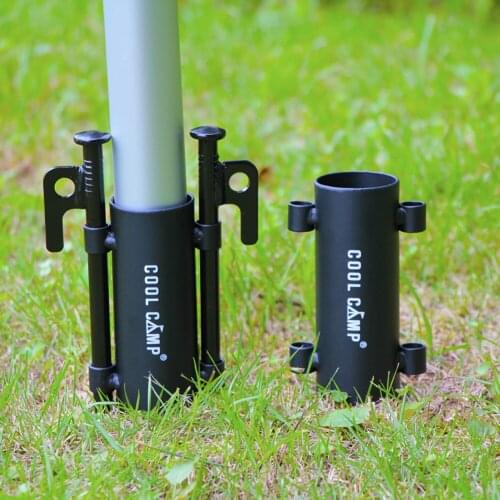 Outdoor Awning Canopy Poles Holder Windproof Tarp Poles Fixed Holder Tent Awning Pole Camping Accessories