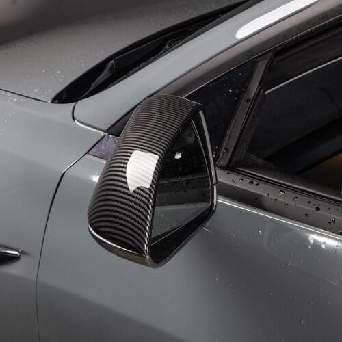 Vxvb For Tesla Model Three 2021 side Mirror Cover ABS Carbon Fibre New Tesla Model 3 Accessories Model3 Car Side Mirror Cover